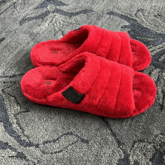 Menus Ugg Slides RED size 13 WORN ONCE - Picture 3 of 6